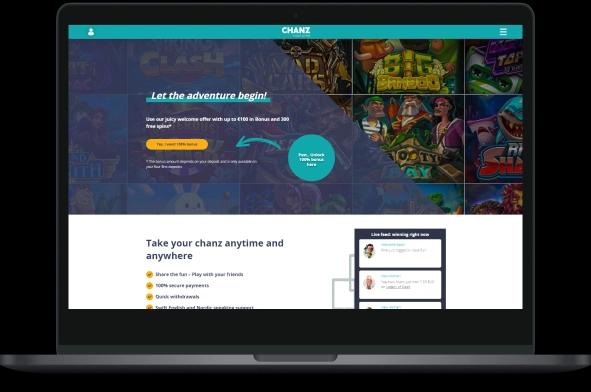 Chanz Casino Desktop