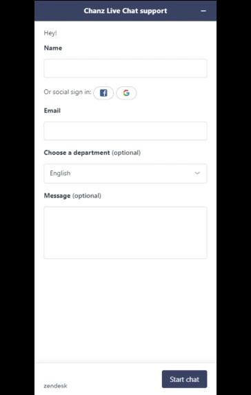 Chanz Casino Support